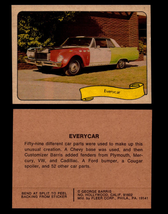 Kustom Cars - Series 2 George Barris 1975 Fleer Sticker Vintage Cards You Pick S #15 Everycar  - TvMovieCards.com