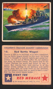 1951 Red Menace Vintage Trading Cards #1-48 You Pick Singles Bowman Gum 15   Red Battle Wagon  - TvMovieCards.com