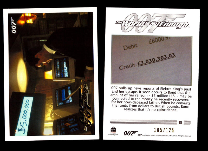 James Bond Classics 2016 World is Not Enough Gold Foil Parallel Card You Pick Nu #15  - TvMovieCards.com