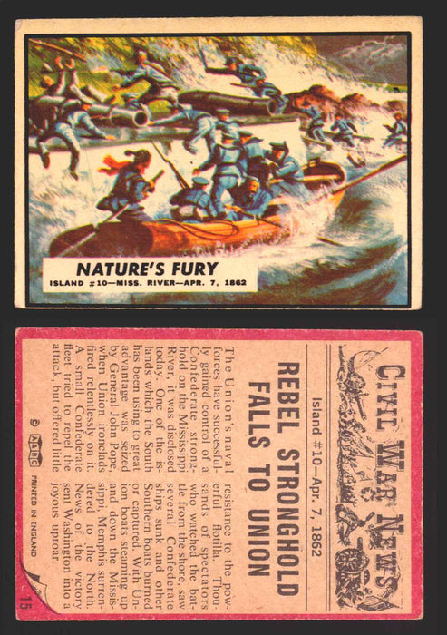 Civil War News Vintage Trading Cards A&BC Gum You Pick Singles #1-88 1965 15   Nature's Fury  - TvMovieCards.com