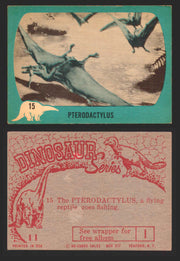 1961 Dinosaur Series Vintage Trading Card You Pick Singles #1-80 Nu Card 15	Pterodactylus  - TvMovieCards.com