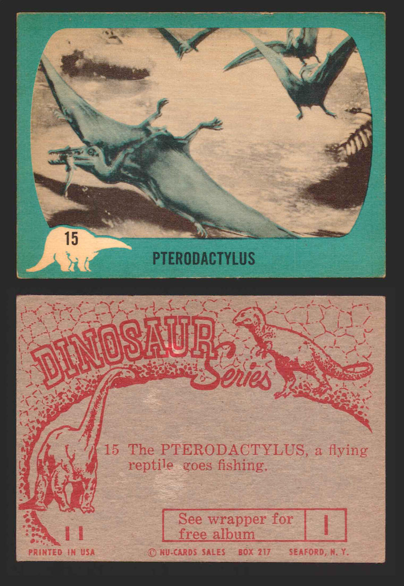 1961 Dinosaur Series Vintage Trading Card You Pick Singles #1-80 Nu Card 15	Pterodactylus  - TvMovieCards.com