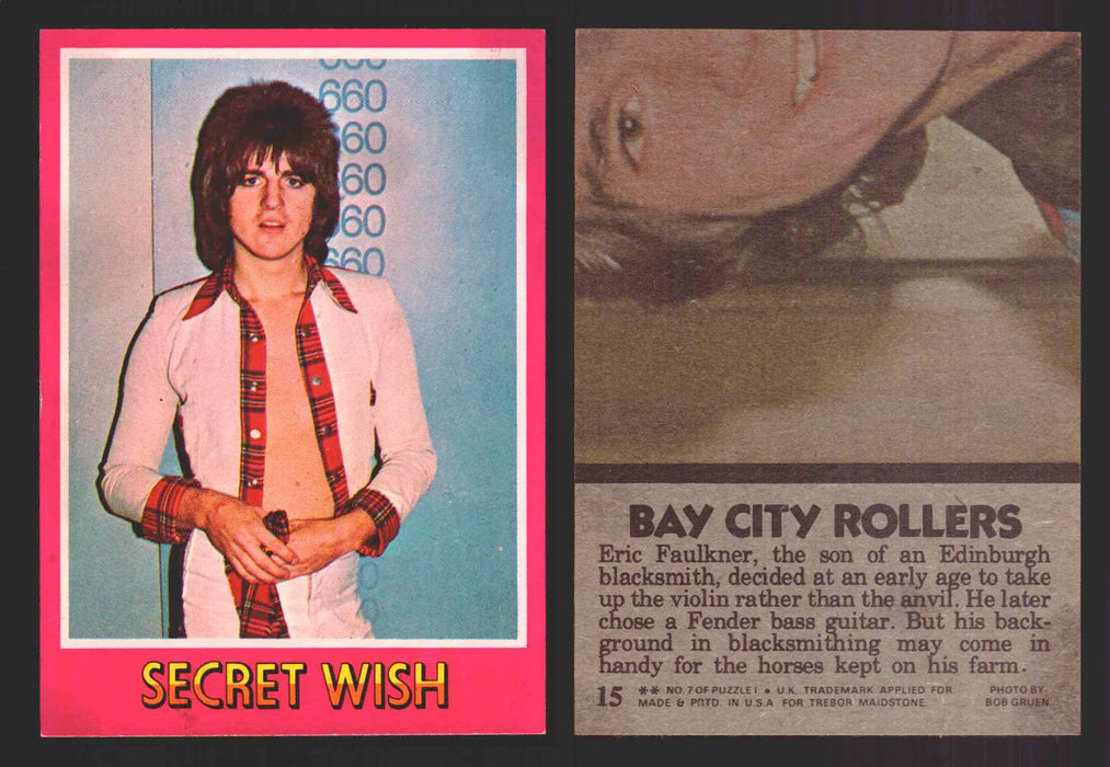 1975 Bay City Rollers Vintage Trading Cards You Pick Singles #1-66 Trebor 15   Secret Wish  - TvMovieCards.com