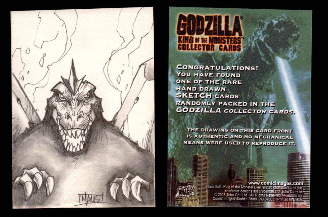 GODZILLA: KING OF THE MONSTERS Artist Sketch Trading Card You Pick Singles #15 Space Godzilla by Bill Maus  - TvMovieCards.com