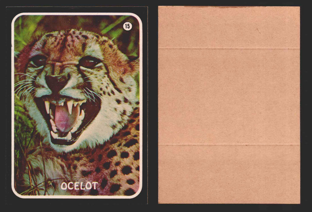 Zoo's Who Topps Animal Sticker Trading Cards You Pick Singles #1-40 1975 #15 Ocelot  - TvMovieCards.com