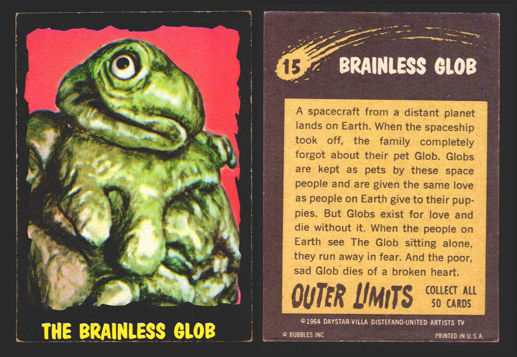 1964 Outer Limits Bubble Inc Vintage Trading Cards #1-50 You Pick Singles #15  - TvMovieCards.com