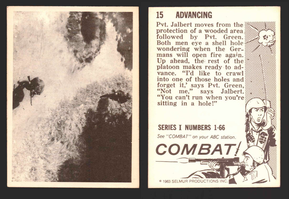1963 Combat Series I Donruss Selmur Vintage Card You Pick Singles #1-66 15   Advancing  - TvMovieCards.com
