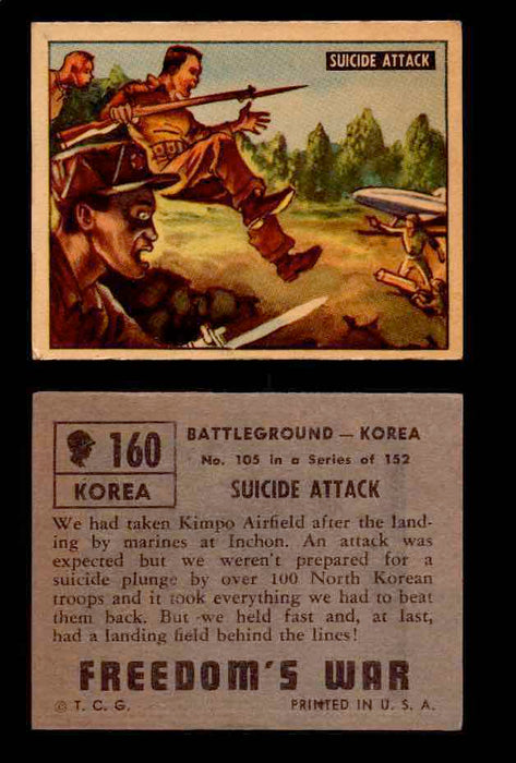 1950 Freedom's War Korea Topps Vintage Trading Cards You Pick Singles #101-203 #160  - TvMovieCards.com