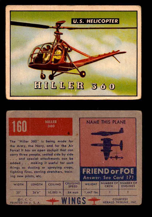 1953 Wings Topps TCG Vintage Trading Cards You Pick Singles #101-200 #160  - TvMovieCards.com