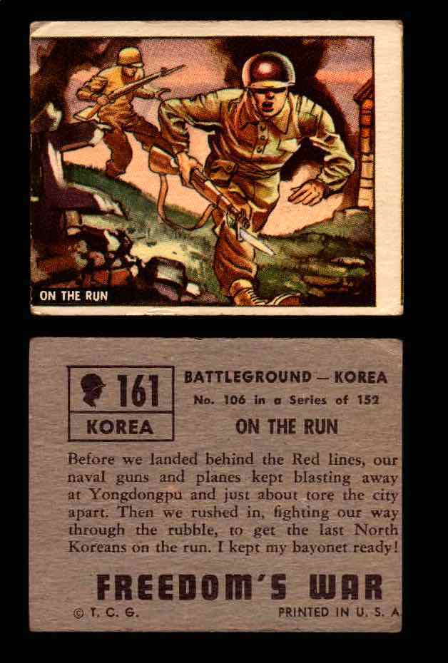 1950 Freedom's War Korea Topps Vintage Trading Cards You Pick Singles #101-203 #161  - TvMovieCards.com