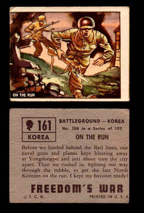 1950 Freedom's War Korea Topps Vintage Trading Cards You Pick Singles #101-203 #161  - TvMovieCards.com