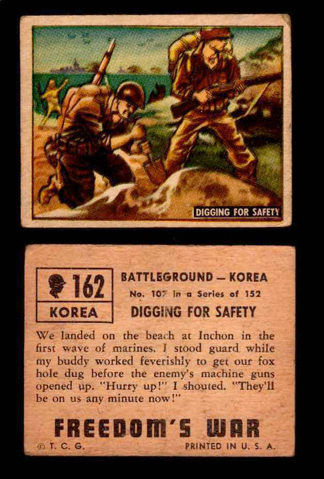 1950 Freedom's War Korea Topps Vintage Trading Cards You Pick Singles #101-203 #162  - TvMovieCards.com