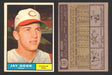 1961 Topps Baseball Trading Card You Pick Singles #100-#199 VG/EX #	162 Jay Hook - Cincinnati Reds  - TvMovieCards.com