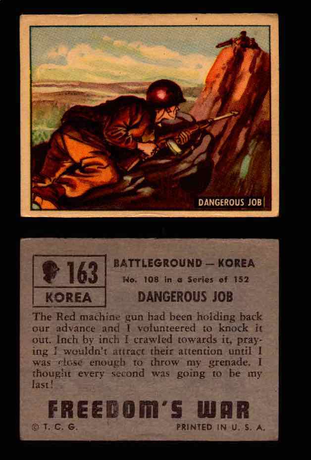 1950 Freedom's War Korea Topps Vintage Trading Cards You Pick Singles #101-203 #163  - TvMovieCards.com
