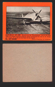 1940 Zoom Airplanes Series 2 & 3 You Pick Single Trading Cards #1-200 Gum 163 Republic XP-47B  - TvMovieCards.com