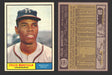 1961 Topps Baseball Trading Card You Pick Singles #100-#199 VG/EX #	164 Felix Mantilla - Milwaukee Braves  - TvMovieCards.com