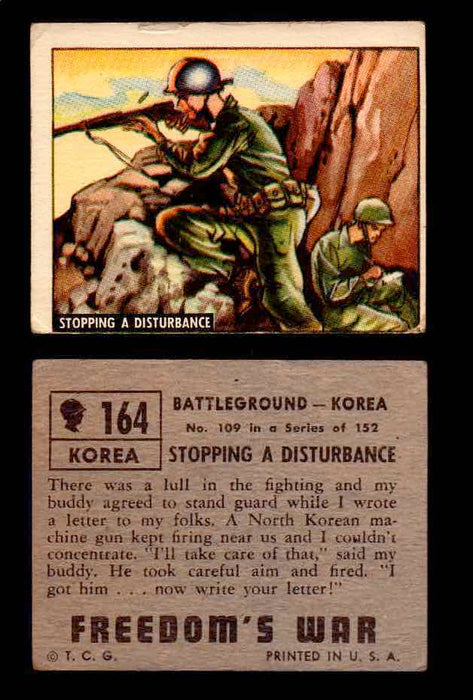 1950 Freedom's War Korea Topps Vintage Trading Cards You Pick Singles #101-203 #164  - TvMovieCards.com