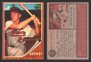1962 Topps Baseball Trading Card You Pick Singles #100-#199 VG/EX #	165 Jackie Brandt - Baltimore Orioles  - TvMovieCards.com