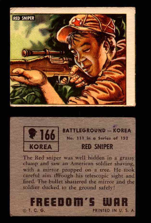1950 Freedom's War Korea Topps Vintage Trading Cards You Pick Singles #101-203 #166  - TvMovieCards.com