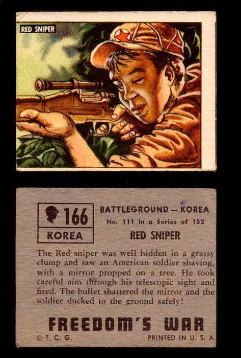 1950 Freedom's War Korea Topps Vintage Trading Cards You Pick Singles #101-203 #166  - TvMovieCards.com