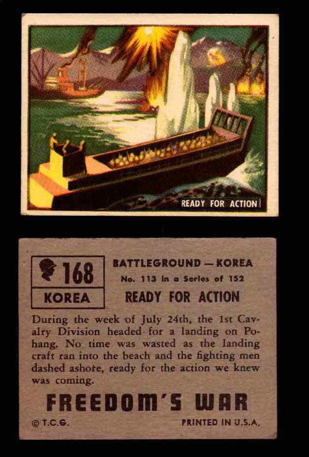 1950 Freedom's War Korea Topps Vintage Trading Cards You Pick Singles #101-203 #168  - TvMovieCards.com