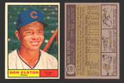 1961 Topps Baseball Trading Card You Pick Singles #100-#199 VG/EX #	169 Don Elston - Chicago Cubs  - TvMovieCards.com