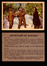 1957 Adventures of Radisson (Tomahawk) TV Vintage Card You Pick Singles #1-50 #16  - TvMovieCards.com