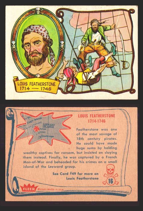 1961 Pirates Bold Vintage Trading Cards You Pick Singles #1-#66 Fleer 16   Louis Featherstone  - TvMovieCards.com