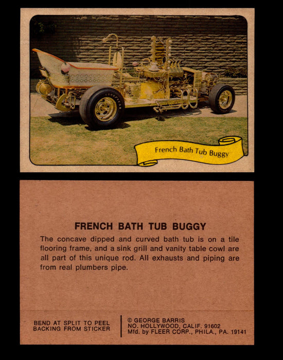 Kustom Cars - Series 2 George Barris 1975 Fleer Sticker Vintage Cards You Pick S #16 French Bath Tub Buggy  - TvMovieCards.com