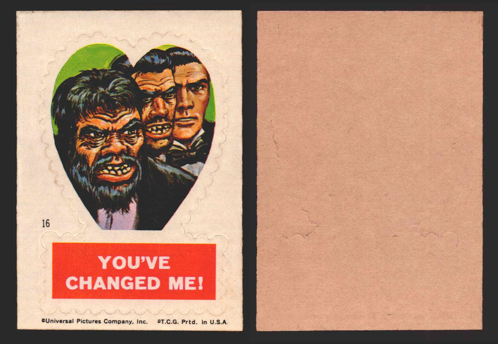 1966 Frankenstein Stickers Vintage Trading Cards You Pick Singles #1-44 EX Topps #16 You've Changed Me!  - TvMovieCards.com