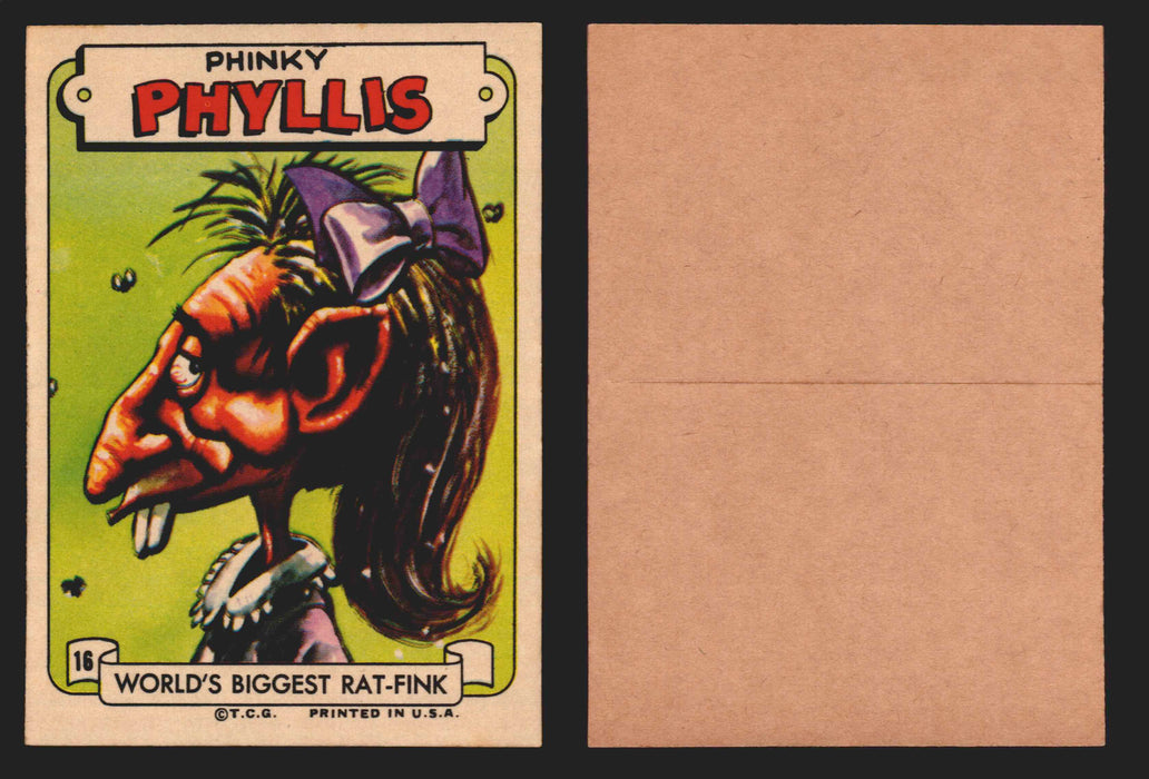 1966 Slob Stickers Topps Trading Card You Pick Singles #1-44 Series 1st A & B #16 Phinky Phyllis  - TvMovieCards.com