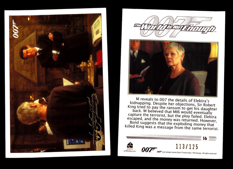 James Bond Classics 2016 World is Not Enough Gold Foil Parallel Card You Pick Nu #16  - TvMovieCards.com