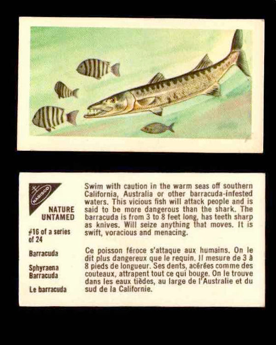 Nature Untamed Nabisco Vintage Trading Cards You Pick Singles #1-24 #16 Barracuda  - TvMovieCards.com