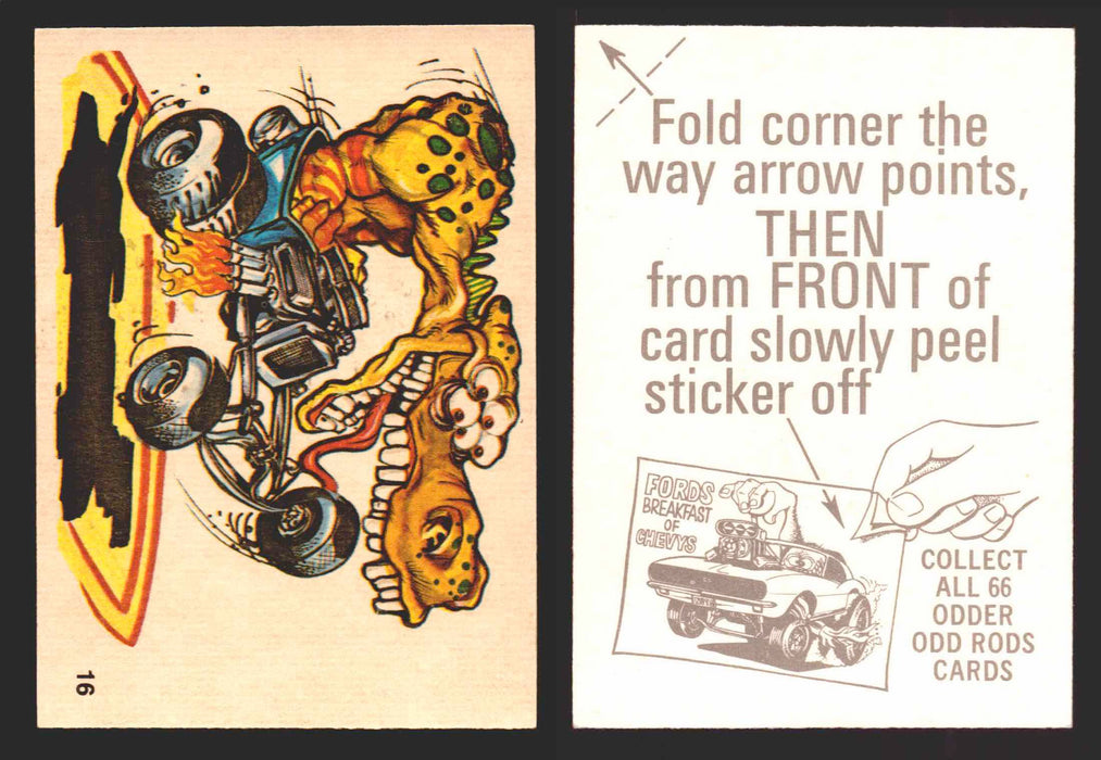 1970 Odder Odd Rods Donruss Vintage Trading Cards #1-66 You Pick Singles 16   (five-eyed gator buggy)  - TvMovieCards.com