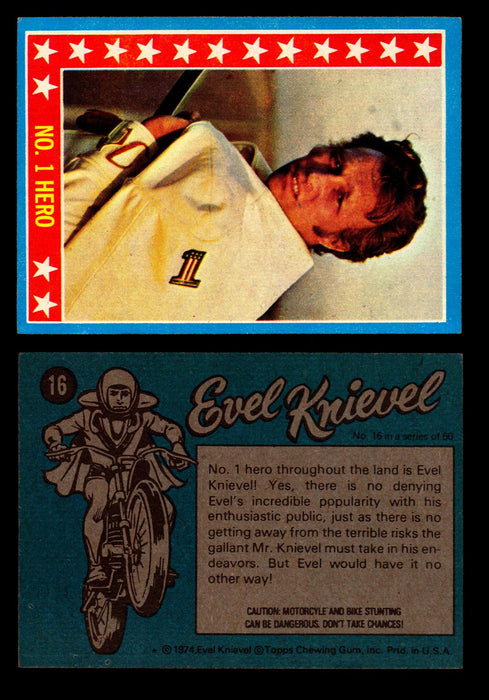 Evel Knievel Topps 1974 Vintage Trading Cards You Pick Singles #1-60 #16  - TvMovieCards.com
