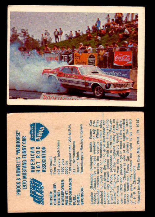 AHRA Official Drag Champs 1971 Fleer Vintage Trading Cards You Pick Singles 16   Jay Howell's "Warhorse"                          1970 Mustang Funny Car  - TvMovieCards.com