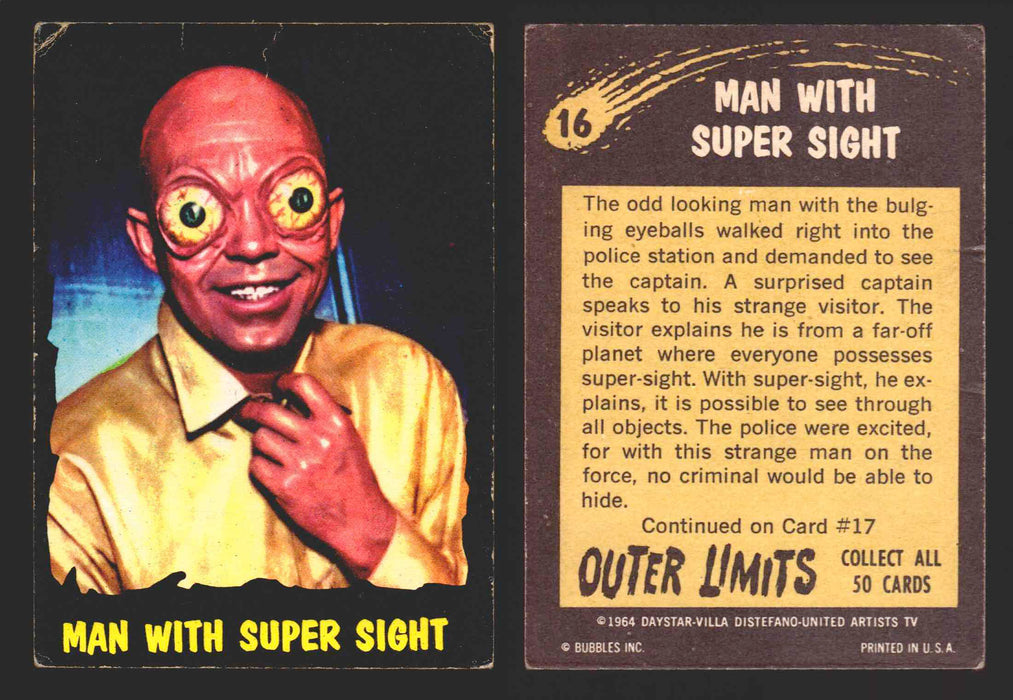 1964 Outer Limits Bubble Inc Vintage Trading Cards #1-50 You Pick Singles #16  - TvMovieCards.com