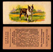1929 V13 Cowans Dog Pictures Vintage Trading Cards You Pick Singles #1-24 #16 Boston Terrier  - TvMovieCards.com
