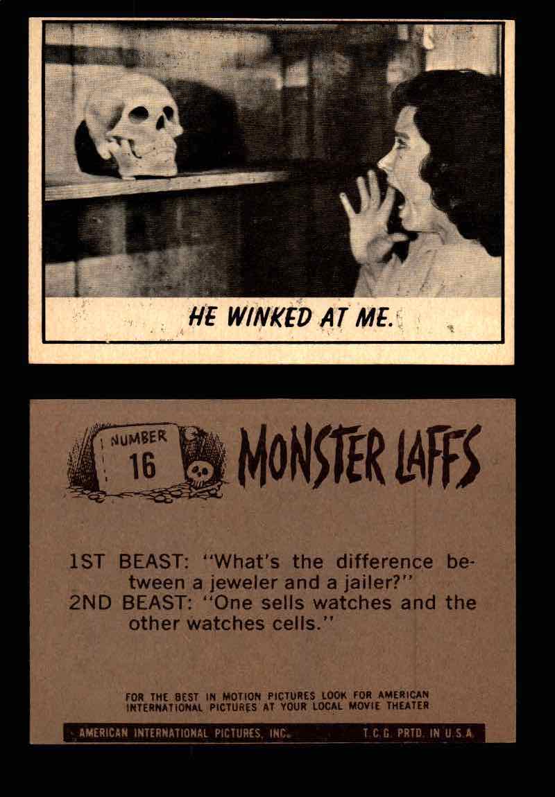 Monster Laffs 1966 Topps Vintage Trading Card You Pick Singles #1-66 #16  - TvMovieCards.com