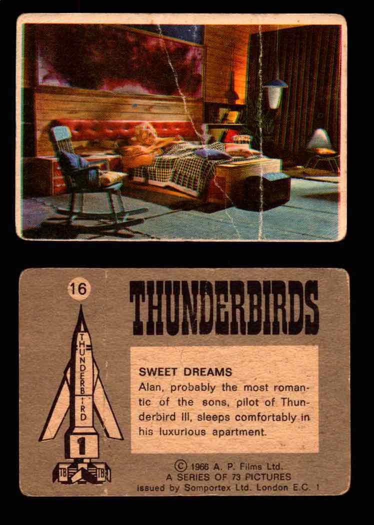 Thunderbirds Vintage Trading Card Singles #1-72 Somportex 1966 #16  - TvMovieCards.com