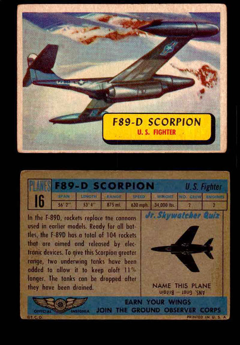 1957 Planes Series I Topps Vintage Card You Pick Singles #1-60 #16  - TvMovieCards.com