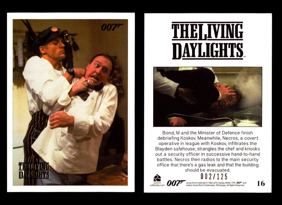 James Bond Archives The Living Daylights Gold Parallel Card You Pick Single 1-55 #16  - TvMovieCards.com