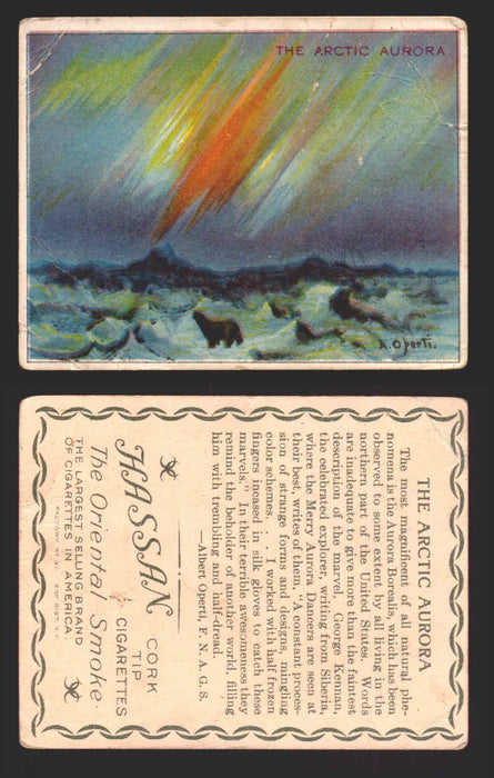 1910 T30 Hassan Tobacco Cigarettes Artic Scenes Vintage Trading Cards Singles #16 The Arctic Aurora  - TvMovieCards.com
