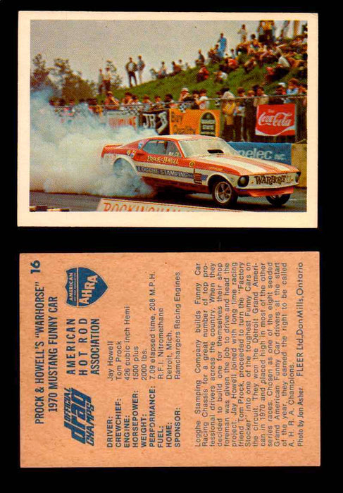 AHRA Official Drag Champs 1971 Fleer Canada Trading Cards You Pick Singles #1-63 16   Jay Howell's "Warhorse"                          1970 Mustang Funny Car  - TvMovieCards.com