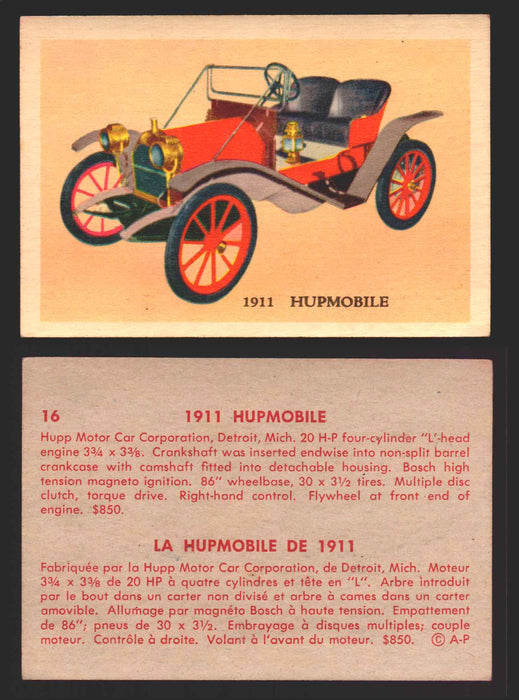 1959 Parkhurst Old Time Cars Vintage Trading Card You Pick Singles #1-64 V339-16 16	1911 Hupmobile  - TvMovieCards.com