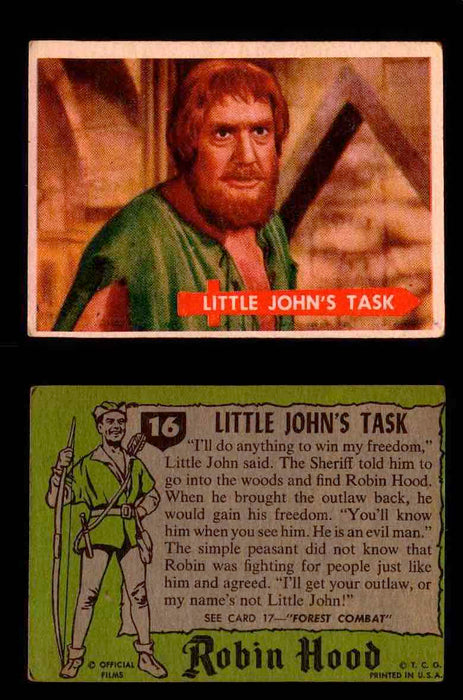1957 Robin Hood Topps Vintage Trading Cards You Pick Singles #1-60 #16  - TvMovieCards.com