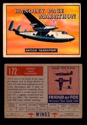 1953 Wings Topps TCG Vintage Trading Cards You Pick Singles #101-200 #172  - TvMovieCards.com