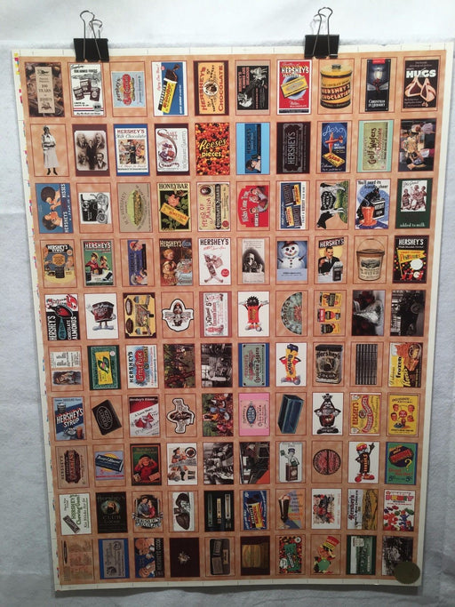 Hershey's Chocolate Trading Card Uncut 100 Card Sheet Poster Size 1995 Dart   - TvMovieCards.com