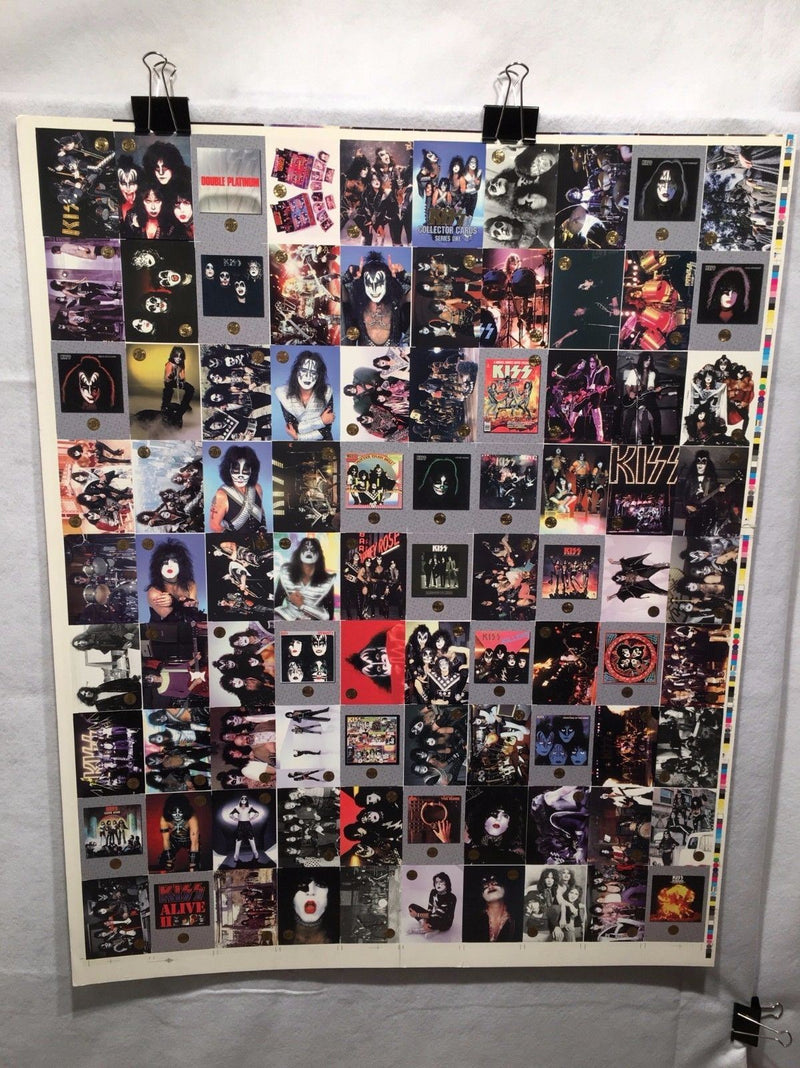 Kiss Series One 1 Gold Foil Trading Card Uncut 100 Card Sheet Poster Size   - TvMovieCards.com