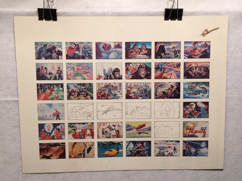 Sci-Fi Science Fiction Comic Art Card Panel Signed 36 Cards Small Uncut Sheet   - TvMovieCards.com